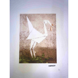 Zestaw offsetowy litografii Banksy'ego o wymiarach 50x35 cm z podpisem, wydanie POW