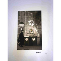 Zestaw offsetowy litografii Banksy'ego o wymiarach 50x35 cm z podpisem, wydanie POW