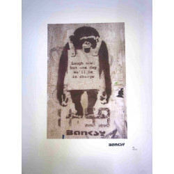 Zestaw offsetowy litografii Banksy'ego o wymiarach 50x35 cm z podpisem, wydanie POW