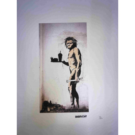 Zestaw offsetowy litografii Banksy'ego o wymiarach 50x35 cm z podpisem, wydanie POW