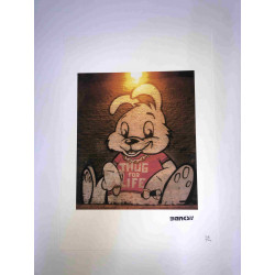 Banksyho litografia offset 50x35 cm podpisová známka POW edícia