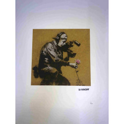 Zestaw offsetowy litografii Banksy'ego o wymiarach 50x35 cm z podpisem, wydanie POW