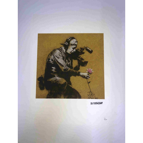 Zestaw offsetowy litografii Banksy'ego o wymiarach 50x35 cm z podpisem, wydanie POW