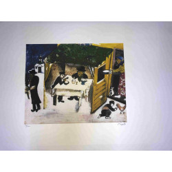 Lithographie von Marc Chagall im Offsetformat 50x70 cm