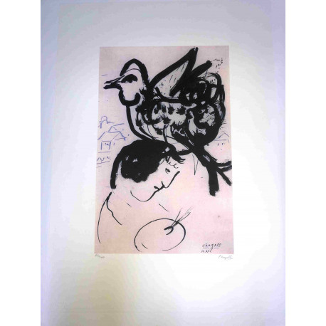 Litografia Marca Chagalla o wymiarach 50x70 cm