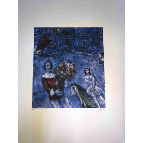 Litografía de Marc Chagall fuera del set tamaño 50x70 cm