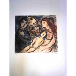 Litografia Marca Chagalla mimo set rozmer 50x70 cm