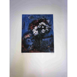 Litografia Marca Chagalla mimo set rozmer 50x70 cm