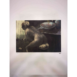 Litografía de Edgar Degas fuera del set 50x70 cm