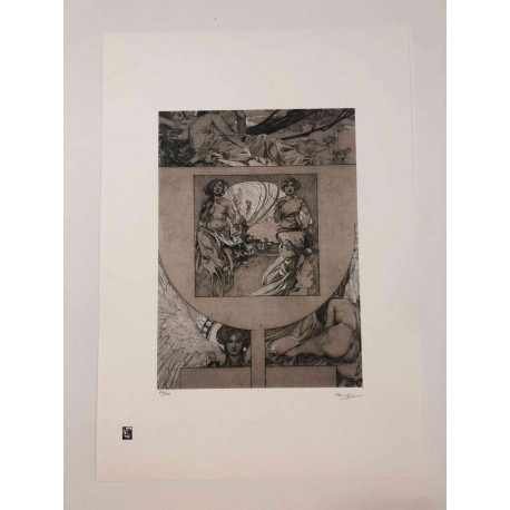 Set de litografia Alphonse Mucha 50x70 cm