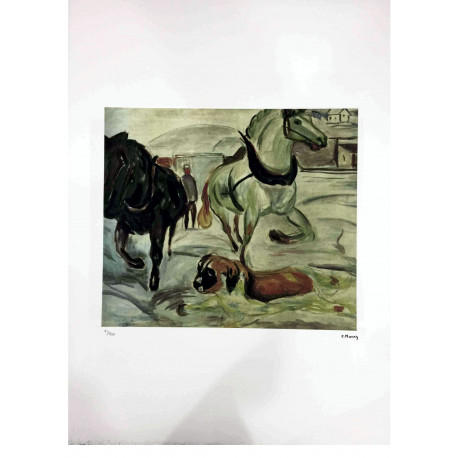 Edvard Munch litho uit set 50x70 cm