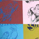 Andy Warhol Lithographie hors set 60x60 cm
