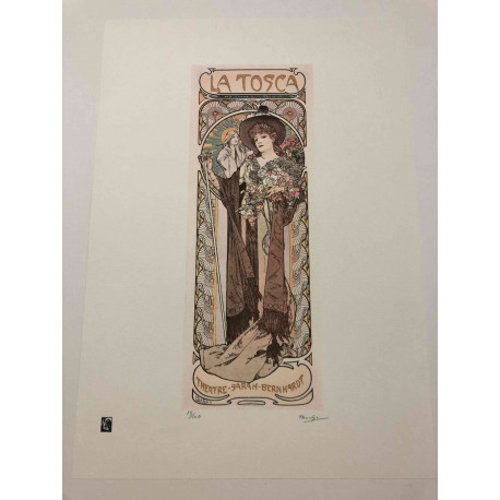 Lithographie von Alphonse Mucha, Offset 50x70 cm