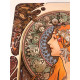 Lithographie von Alphonse Mucha, Offset 50x70 cm