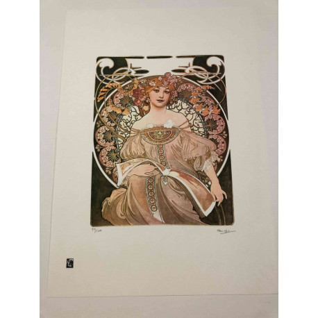 Alphonse Mucha lithograph off set 50x70 cm