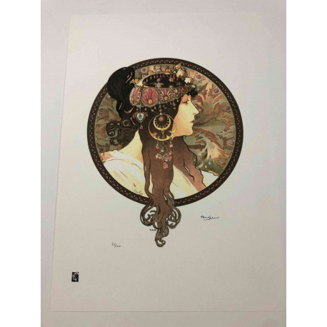 Litografia Alphonse Mucha offset 50x70 cm